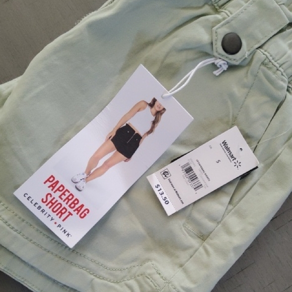 Celebrity Pink High Waist Green Shorts - Picture 3 of 4